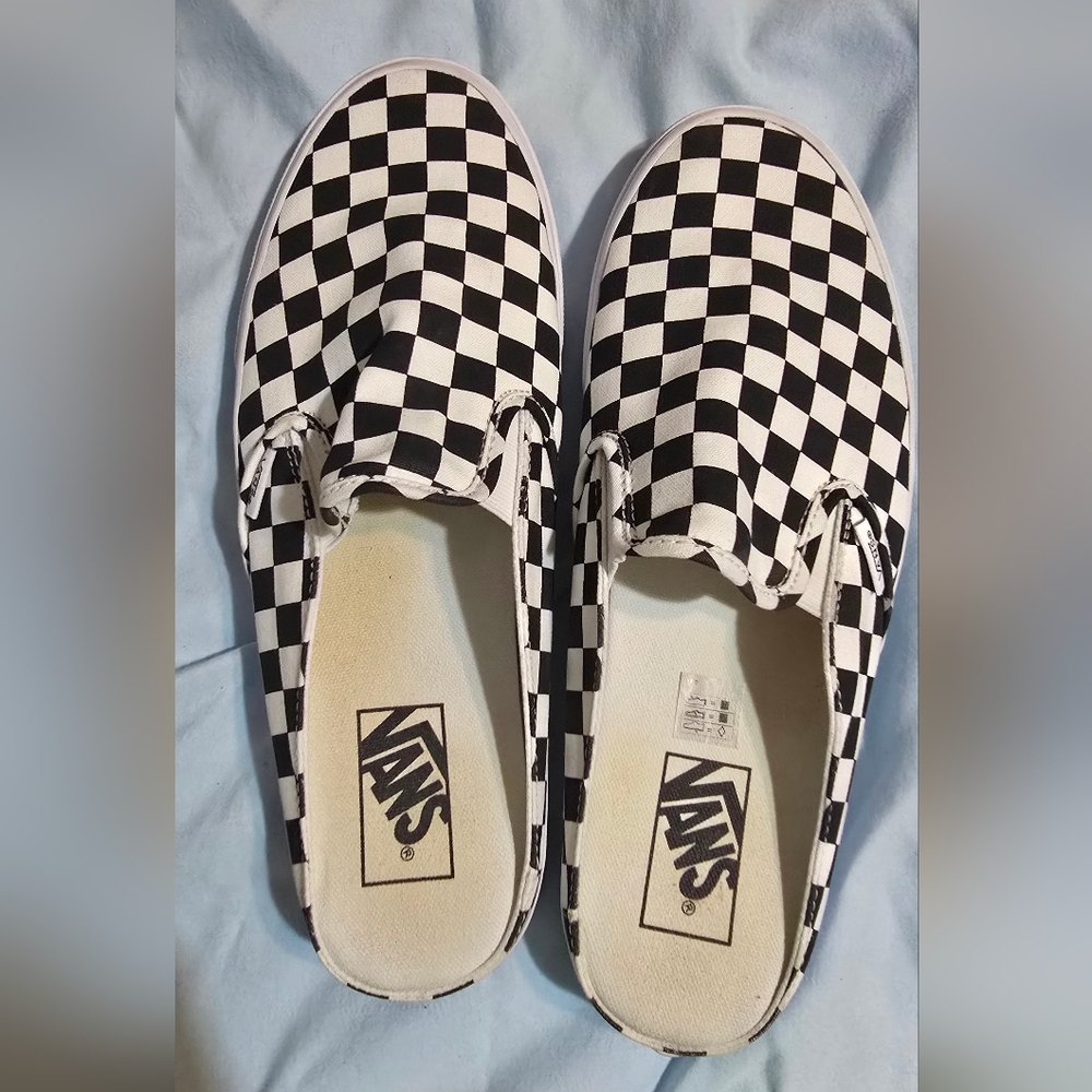 Vans Kids Black and White Checkered Slip-On Sneakers
